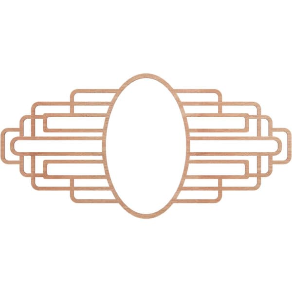 Ekena Millwork Elizabeth Wood Fretwork Prcd Ceiling Medallion, Cherry, 32"W x 16"H x 8 3/4"IW x 15 1/8"IH x 1/4"T CMWP32X16X0250EBCH - main